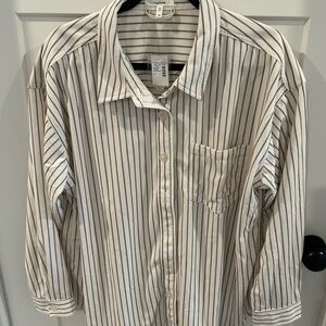 NWT Striped White and Black Shirt